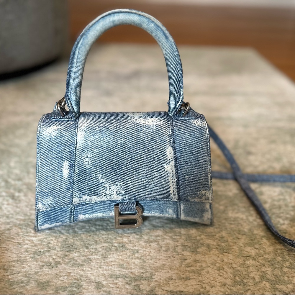 Balenciaga Distressed Denim Mini Bag